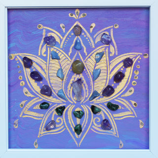 Lotus Calm Crystal Grid Fine Art Print
