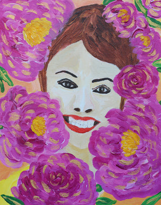 Soul Flower and Aura Color Portrait