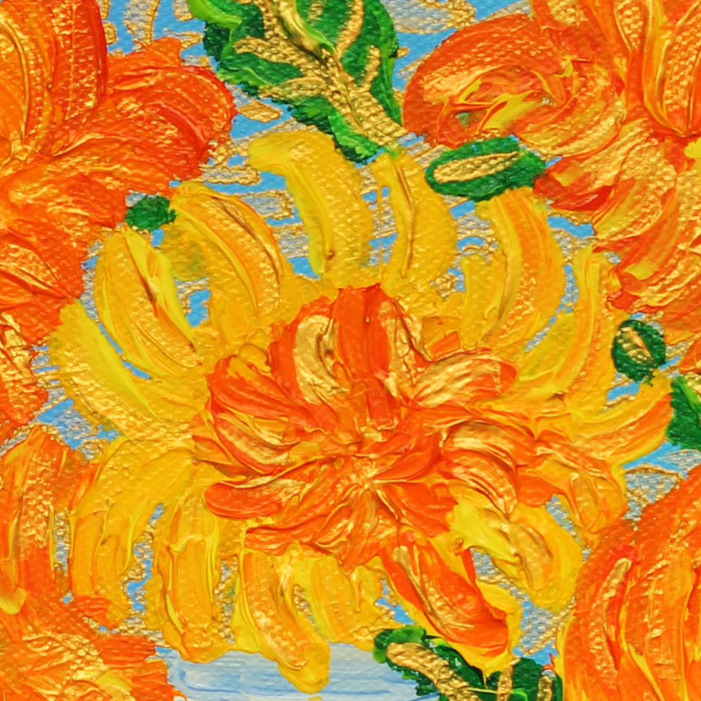 November Chrysanthemum & Citrine Canvas Print