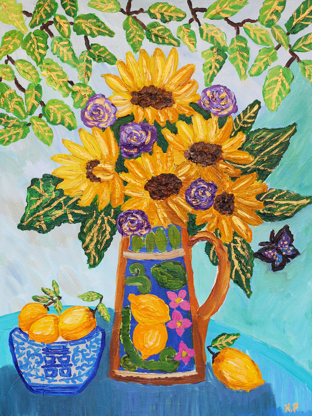Blissful Bloom-Original Acrylic Painting – Helen Creates Beauty
