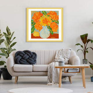 November Chrysanthemum & Citrine Fine Art Print